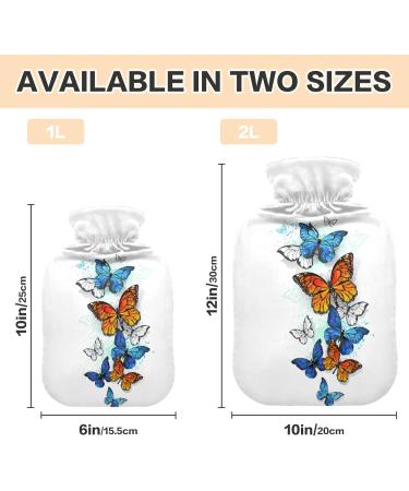 1L Colorful Butterfly Heat Bottle for Pain Relief | Durable Warm-Up Bag for Cramps & Therapy - Buy Online on GoSupps.com