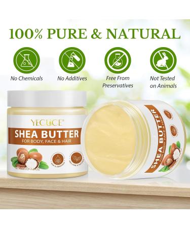 MegaExist Shea butter Bio 220 g moisturizing and nongreasy shea butter for body face and hair natural care for dry skin and hair - Buy Online on GoSupps.com