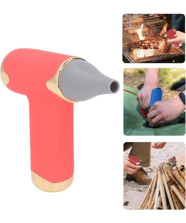 Alomejor Mini Fan: Portable Bladeless Hair Dryer for Pets | 4 Wind Levels 1100mAh Battery - Ideal for Cats & Dogs (Red - Buy Online on GoSupps.com