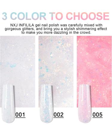 NXJ INFILILA Poly Gel 50ml Builder Gel Pink Nail Extension Gel Soak Off UV LED Hard Gel for Nails Glitter Gel Nail Polish for Home and Manicure Nail Salon DIY Gift for Girls Women C-pink - Buy Online on GoSupps.com