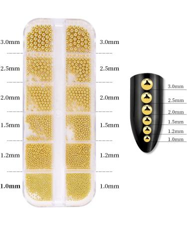Feifei S Bow 3D Nail Art Decorations Tool - Mini Micro Steel Nail Beads in Gold Box (6 Sizes) - Buy Online on GoSupps.com