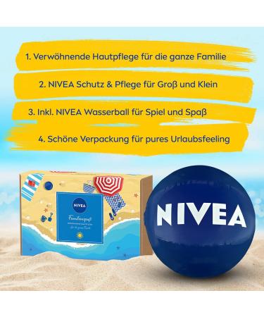 Nivea Family Fun Set - 5-Piece Sun Protection Gift Set with Sun Spray Care Shower & More for All Ages - International Shipping Available - Buy Online on GoSupps.com