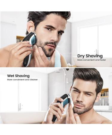 SweetLF Electric Shaver Razor Men Wet Dry Rotary Shavers for Men Electric Shaving Razors with Pop-up Trimmer Blue - Buy Online on GoSupps.com