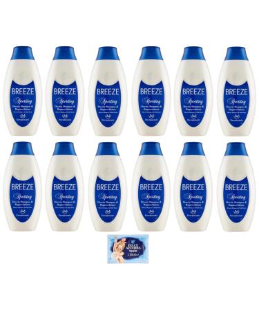 Felce Azzurra 12 x BREEZE Sporting Shower Gel effectively cleanses the body and hair 400 ml + 1 sachet of Azzurra Fern talcum powder 100 g
