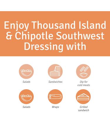 Veeba Salad Dressings Combo - Chipotle Southwest & Thousand Island 300g (Pack of 2) - Buy Online on GoSupps.com