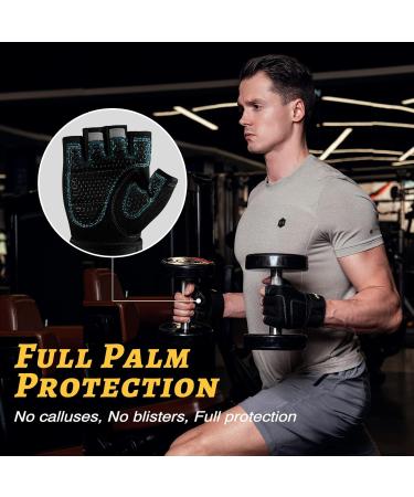 Glofit Fitness Gloves for Men & Women | Training & Sports Gloves with Wrist Support for CrossFit Bodybuilding Cycling & Gym - Soot Black - Buy Online on GoSupps.com