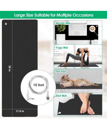 NHGYESJWUU Grounding Mat for Bed | Universal Earth Therapy Mattress - Enhanced Sleep & Wellness (99.1 x 30 cm) - Buy Online on GoSupps.com