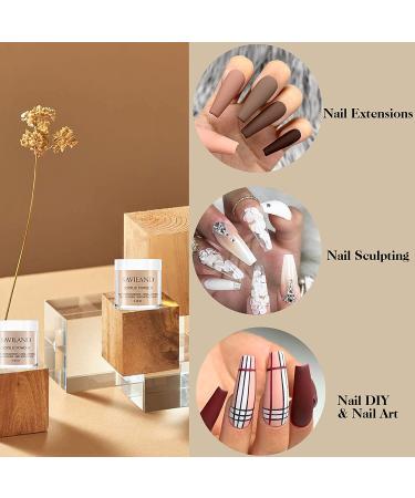 Saviland Fall Winter Acrylic Powder Set - 10 Colors Brown Grey Series for Nail Extension and Art - Professional Polymer Powder Kit - Manicure Gifts - No Lamp Needed - Buy Online on GoSupps.com