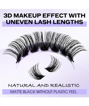 D Curl 0.07mm 8-16mm Mix Cluster Lashes | Soft & Wispy DIY Extensions | Wide Stem Individual Eyelashes - XHFD-C3-0.07-D-816 - Buy Online on GoSupps.com