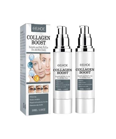 2PCS EELHOE Collagen Boost Anti-Aging Serum EELHOE Collagen Anti-Wrinkle Cream EELHOE Collagen Boost Serum Anti Aging Serum Hyaluronic Acid For Women