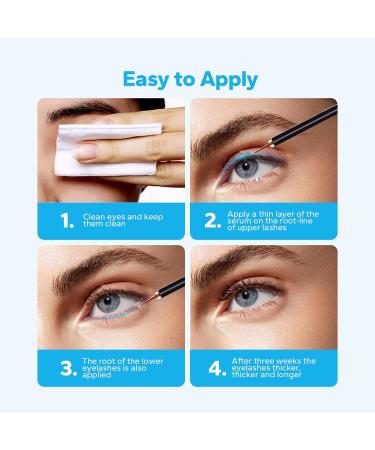 Eyelash Growth Serum - Fuller & Longer Lashes | Premium Lash Serum for Eyelash Extensions & Brows (0.17 oz - Buy Online on GoSupps.com