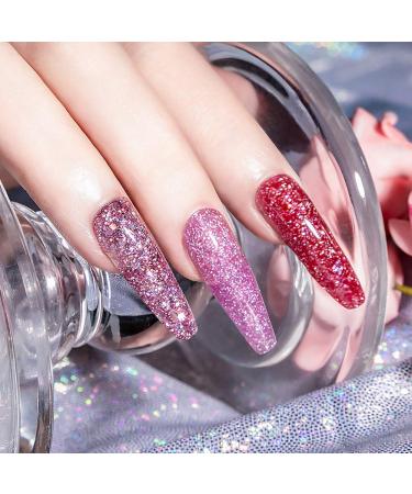 Herbest's 15ml Glitter Poly Nail Gel - Blue Glitter Builder Gel for DIY Manicure & Nail Extensions - Perfect for Beginners & Nail Design - Buy Online on GoSupps.com