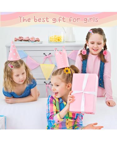 Colorful 56-Piece Hair Clips Set for Girls - Rainbow Sweets & Flower Designs | Perfect Hair Jewelry for Toddlers & Teens - Buy Online on GoSupps.com