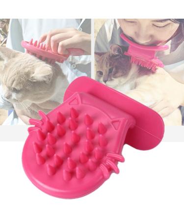 PETCYY Cat Brush Shedding Grooming, Soft Massage Cat Tongue Brush, Licking Your Cat Like a Mama Cat to Comfort, Surprise Pet Gifts Rose red