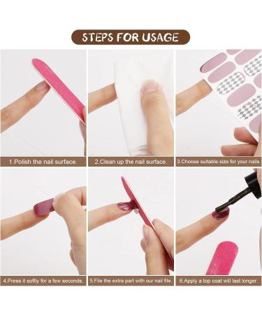 8 Sheets Gel Nail Polish Strips Stickers Spring Flowers Gloss Full Nail Wraps Stickers Self Adhesive Nail Art Decal Strips with Nail File Nail Polish Decals for Women Girls Manicure Decoration - Buy Online on GoSupps.com