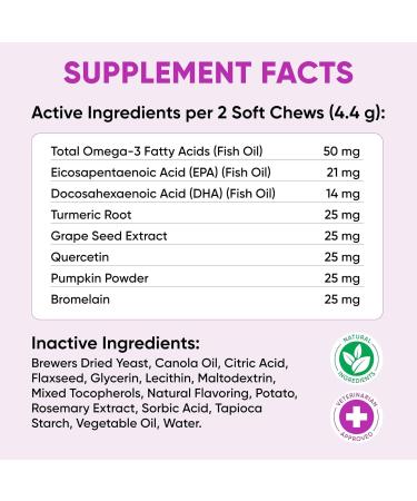 Allergy Chews - Turmeric Root & Pumpkin Powder - Vet Formulated in The USA - Skin Health Support - Buy Online on GoSupps.com