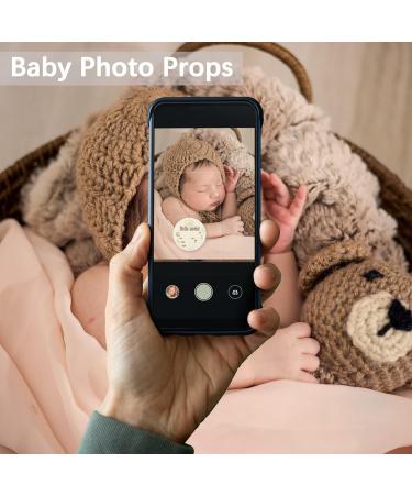 12 Pieces Baby Monthly Milestone Cards Wooden Baby Milestone Sign Baby Gift Sets First Year Growth Cards Newborn Photo Card Props Baby Birth Announcements French - Buy Online on GoSupps.com