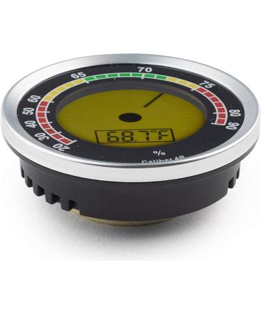 Caliber 4R Silver Digital/Analog Hygrometer by Western Humidor - Accurate Digital Precision with Analog Elegance - Buy Online on GoSupps.com
