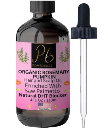 Organic Hair Growth Oil 4 fl oz - Rosemary & Saw Palmetto | Natural DHT Blocker Reduces Hair Loss Strengthens Roots | Unscented All Hair Types Unisex - Buy Online on GoSupps.com