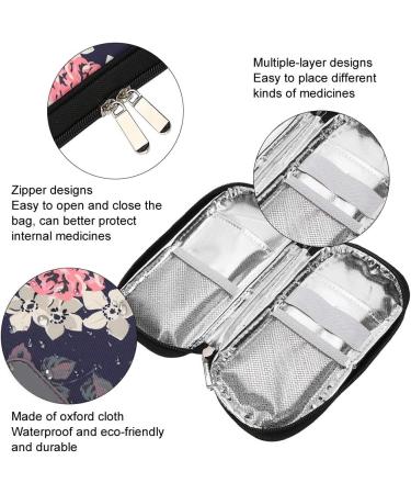 Kadimendium Insulin Cold Storage Bag - Waterproof Eco-Friendly Cool Bag for Patient Care (Black Red Flower) - Buy Online on GoSupps.com