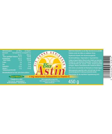 Astaxanthin 600 Capsules - Natural Sun Protection & Vitamin E | Ivarssons Biuastin 4mg | Vegan Cell Defense Supplements - Buy Online on GoSupps.com