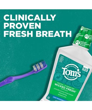 Buy TOMS OF MAINE Long Lasting Wicked Fresh Cool Mountain Mint Mouthwash 16 OZ - Natural Oral Care for Fresh Breath | International Shipping - Buy Online on GoSupps.com