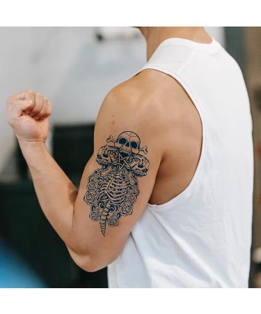 Aresvns Realistic Temporary Tattoos for Men & Boys - Waterproof & Long-Lasting Fake Tattoo Stickers - 2 Weeks Lifelike Henna Tattoos - Christmas Gift - Buy Online on GoSupps.com