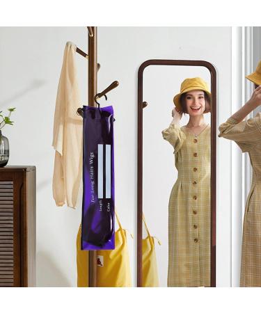Hair Extension Storage Bag Wig Holder Storage | PVC Space-Saving Design Extra Long Wig Organizer For Men Women Travel Friendly Purple - Buy Online on GoSupps.com