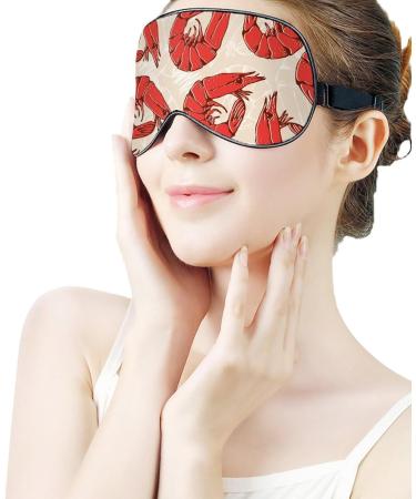Shrimps Sleep Mask Eye Cover - Adjustable Strap, Blocks Light, Perfect for Sleeping, Travel, and Naps - Men and Women - Buy Online on GoSupps.com