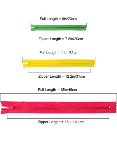 Outuxed 120pcs Mixed Nylon Coil Zippers - 7.8, 12, 16 Inches - Colorful Sewing Zippers for Tailor Crafts - 20 Assorted Colors - Buy Online on GoSupps.com