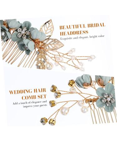 FRCOLOR 2 Set Hairpin Hair Comb Clips Women Wedding Hair Accessories Bridal Hair Clips Flower Hair Accessories Hair Stick and Hair Combs Bridal Hair Clip for Wedding Hair Sticks for Bride - Buy Online on GoSupps.com