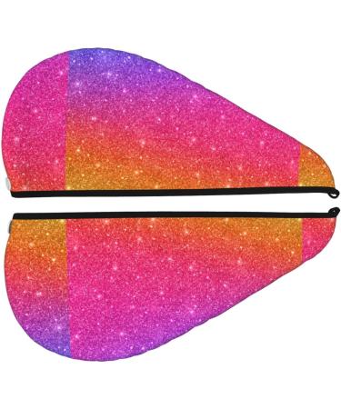 Hair Towel Wrap - Quick Drying Hair Turban with Button | Holiday Shiny Edition - Buy Online on GoSupps.com