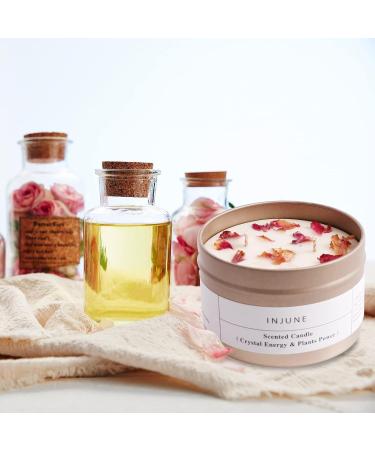 DNAMOFV Mother's Day Fragrance Candle | Handmade Organic Soy | Rose Leaves & Natural Crystals | Perfect Gift for Mom - 200g 50 Hours Burn Time - Buy Online on GoSupps.com