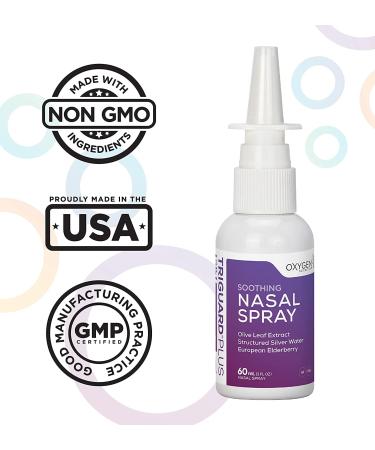 TriGuard Plus Colloidal Silver Nasal Spray with Olive Leaf & Elderberry Extract - 2oz | Sinus Treatment & Immune System Booster - Buy Online on GoSupps.com