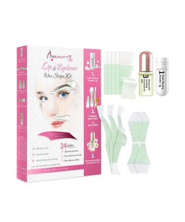 Beauty7 eyebrows wax strips upper lips wax strips set facial wax strip women fast stimulus painless depilation eyebrows cold wax wax strips for sensitive all skin types eyebrows & upper lips set - Buy Online on GoSupps.com