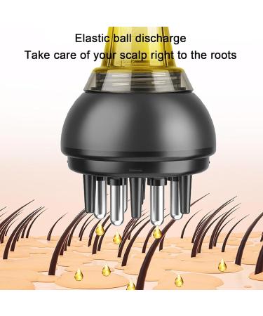 Scalp Massage Brush & Hair Oil Applicator - K Me Black | Premium Scalp Massager for Root Treatment & Head Massage - Buy Online on GoSupps.com