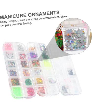 Shop Healeved Nail Art Sequins - 3 Boxes of Charms & Decals for DIY Nail Designs | International Shipping Available - Buy Online on GoSupps.com