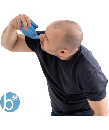 Handcrafted Ceramic Neti Pot Starter Kit w/ 2 oz Mineral Sea Salt Durable Stoneware for Nasal Rinse Relaxing Home Wellness Tool Ideal Gift for Women Helps with Snoring & Sinus Care (Blue) Boxed Blue - Buy Online on GoSupps.com