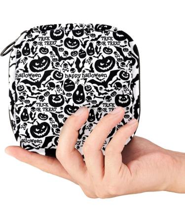 Halloween Pumpkin Bat Menstrual Pad Purse - Tampon Collect Pouch for Women & Girls - Sanitary Napkin Disposal Bag - Buy Online on GoSupps.com