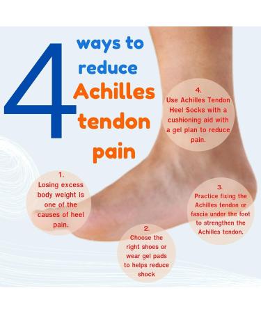 Achilles Tendon Heel Socks Sleeve | Compression Ankle Brace for Pain Relief | Plantar Fasciitis & Joint Support | Men & Women - Buy Online on GoSupps.com