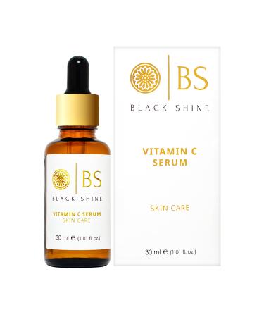 Black Shine Vitamin C Serum with Hyaluronic Acid Brightening Serum For Face with%20 Vitamin C