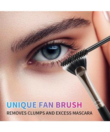 Buy Multifunctional Mascara Brushes for Eyelashes & Eyebrows - Angled Fan Shaped Eye Makeup Tools for Perfect Lash Separation - Buy Online on GoSupps.com