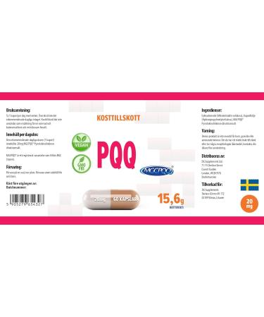 Hepatica PQQ (MGCPQQ ) 20mg 60 Vegan Capsules Tested by a Third Party Laboratory Gluten Free and GMO Free - Buy Online on GoSupps.com