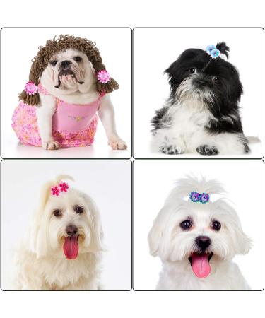 Candygirl Elastic Hair Ties for Baby Girls | 50 PC Flower Hair Bands & Ponytail Holders for Children | Sweet Toddler Hair Loops - Buy Online on GoSupps.com