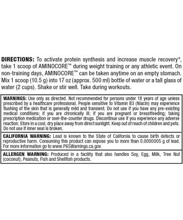 ALLMAX Nutrition AMINOCORE BCAA Fruit Punch - 0.69 lbs (315g) - Optimal Muscle Recovery & Performance - Buy Online on GoSupps.com