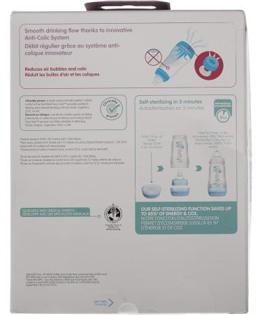MAM Easy Start Anti-Colic Bottle 9oz (2 count) MAM Baby Bottle with Medium Flow Nipple Breastfed Baby Feeding Essentials Boy ( Packaging May Vary ) boy Anti-Colic Bottle(2 count) - Buy Online on GoSupps.com