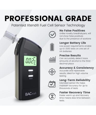 BACtrack S80 Breathalyzer | Professional-Grade Accuracy | DOT & NHTSA Approved | FDA Cleared | Portable Alcohol Tester - Buy Online on GoSupps.com