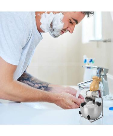 Aethland Men's Shaving Brush Set with Soap - Soft Hair Brush, Stainless Steel Stand, Bowl Kit - Perfect Gift for Men - Buy Online on GoSupps.com