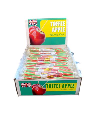 100 X Toffee Apple Rock Sticks Handmade Traditional Rainbow Classic Sweets Retro Seaside Gift Wholesale Confectionery