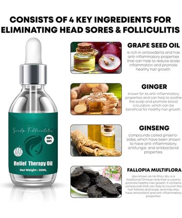 ATTDX Scalp Folliculitis Relief Oil GFOUK Scalp Folliculitis Treatment Oil Natural Remedies Nourishing Oil for All Hair Types - Buy Online on GoSupps.com
